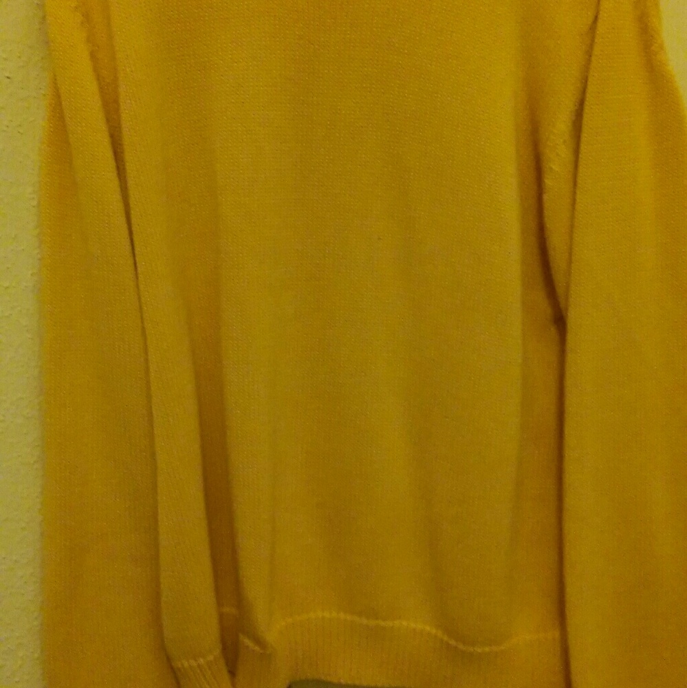Mens St John's Bay Yellow Pullover Sweater Sz Larg
